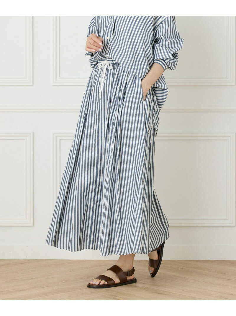 【SALE／22%OFF】ドローコードギャザースカート I.T.'S. international イッツインターナショナル スカート ロング・マキシスカート グリーン【RBA_E】【送料無料】[Rakuten Fashion]