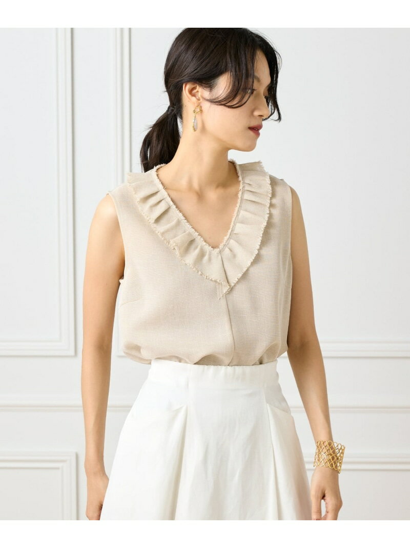 【SALE／50%OFF】カラミブラウス INED イネド トップス シャツ・ブラウス グレー ベージュ【RBA_E】【送料無料】[Rakuten Fashion]のサムネイル