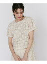 【SALE/10%OFF】《大きいサイズ》3Dフラワーチュール2WAYプルオーバー Maglie par ef-de マーリエ ル カセット トップス シャツ・...