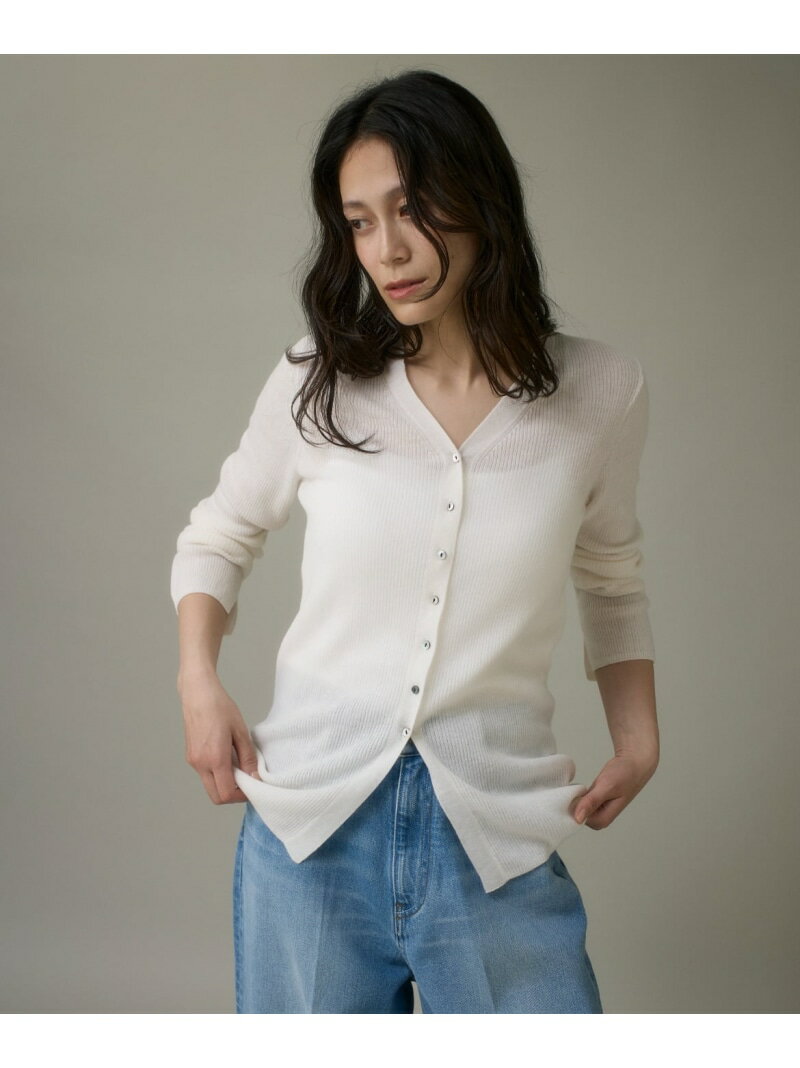 【SALE／10%OFF】Vネックリブニットカーディガン《Melty air wool》 I.T.'S. international イッツインターナショナル トップス カーデ..