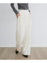 ラップパンツ《la veille by SUPERIOR CLOSET》 INED イネド パンツ スラックス・ドレスパンツ ホワイト ブラック【送料無料】[R...