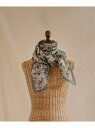 《FAVORITE》Light Blue Flower Toile スカーフ《Tapis Noir》 INED イネド ファッション雑貨 スカーフ・バンダナ ブ...