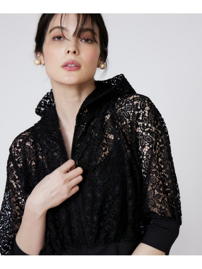 《大きいサイズ》レースパーカー Maglie par ef-de マーリエ ル カセット トップス パーカー・フーディ..