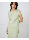 シャイニーヤーンプルオーバー 《la veille by SUPERIOR CLOSET》 INED イネド トップス ニット グリーン ホワイト【送料無料】[...