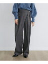 ウールサキソニーラップパンツ《la veille by SUPERIOR CLOSET》 INED イネド パンツ スラックス・ドレスパンツ ブラウン グレー【...