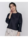 【SALE/50%OFF】《大きいサイズ》フラワーモチーフブラウス Maglie par ef-de マーリエ ル カセット トップス シャツ・ブラウス ネイビ...