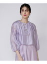 【SALE/40%OFF】《プラスサイズ》シアーショートブラウス Maglie par ef-de マーリエ ル カセット トップス シャツ・ブラウス パープル...