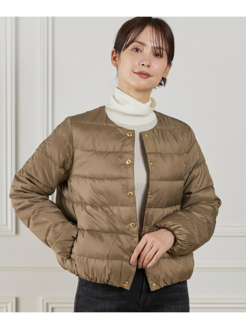 《Traditional Weatherwear》ショートダウン ARKLEY INED イネド ジャケット・アウター ダウンジャケット・ダウンベスト ブラック ベージュ【送料無料】[Rakuten Fashion]