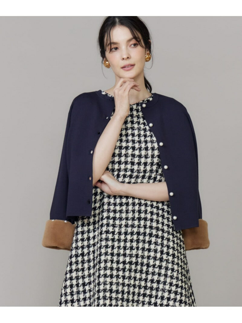 《大きいサイズ》ファースリーブニットプルオーバー Maglie par ef-de マーリエ ル カセット トップス ..