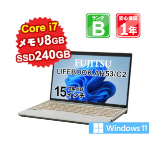 5/3-5/6 12%OFFݥ󳫺ۡš  ѥ Ρȥѥ FUJITSU LIFEBOOK AH53/C2 FMVA53C2W Core i7-8550U 1.8GHz 8GB SSD240GB Windows11Home Blu-ray 15 եHD WebCameraͭ 1ǯݾ Eۡڥޥ ۡǥ󥰥롼ס