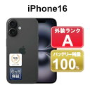 【ボーナスセール】【全品11%OFFクーポン】【レビュー特典:延長保証】【バッテリー100%】【中古】Apple iPhone16 128GB MYDQ3J/A...