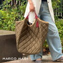 ビッグトートバッグ マルコマージ marco masi ナイロン 軽い キルティング ドデカトート カーキ 3241 特大サイズ ジム通い 旅行 【送料無料】(4)