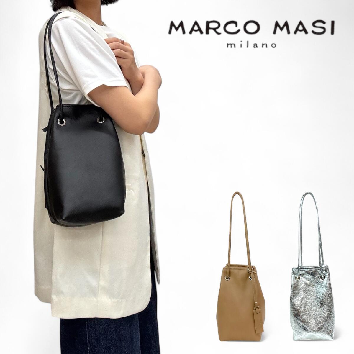 トートバッグ レディース マルコマージ marco masi 巾着 バケツ型 レザーバッグ スクエアタイプ 人気 ..