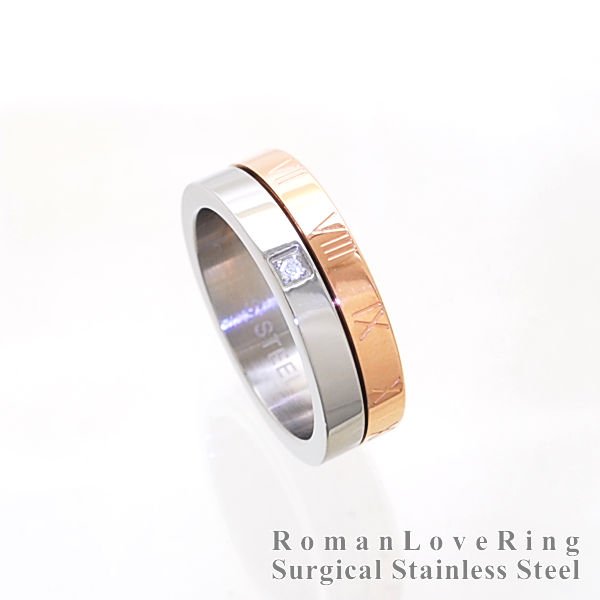 リング 指輪 サイズ 13号のみ サージカル ステンレス　【送料無料】　フォーエバー　ステンレスリング　[ローマ]　[ステンレス]　[ジルコニヤ]　[アレルギー]　[やさしい]　[サージカルステンレス]