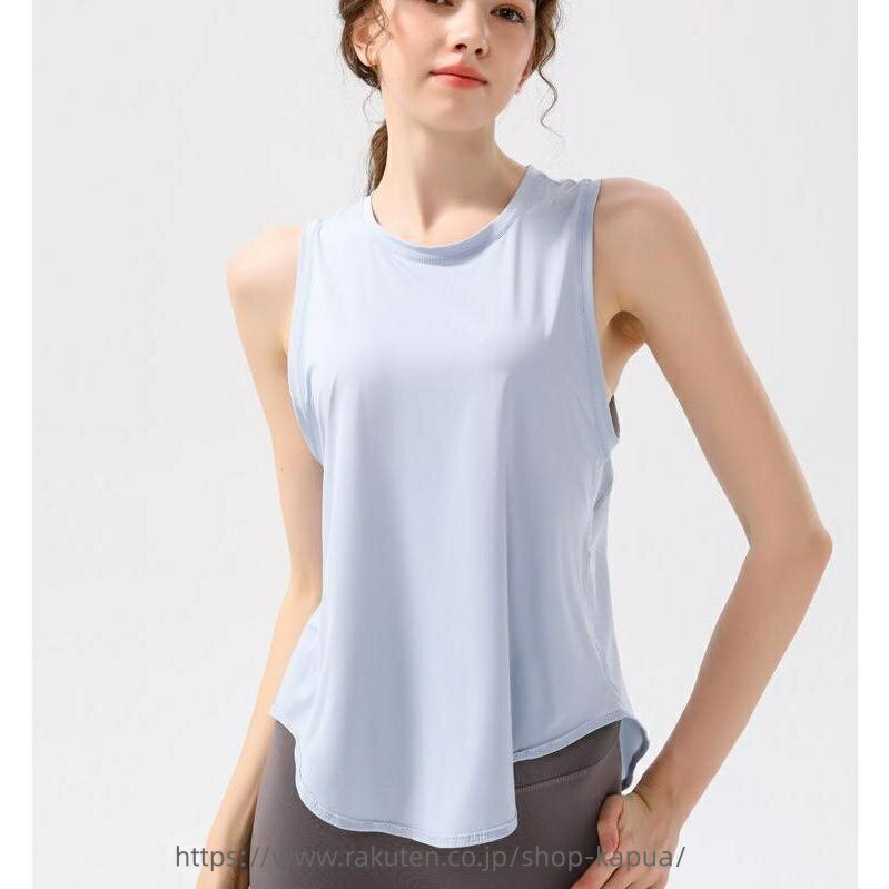 ヨガウェア トップス おしゃれ ヨガ ウェア レディース 体型カバー スポーツ 袖なし メッシュ ヨガ ウ..