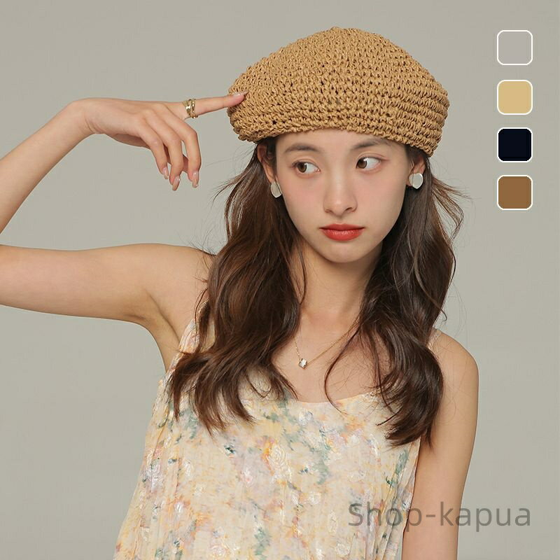 【送料無料】れいめ 定番 かわいい 帽子 ハット 女性用 おしゃれ ベーシック 裏地 通気 麻素材 日よけ対策 熱中暑防止 ゆったり 深め 大きめ ベレー帽 日焼け防止 夏用ベレー帽 贈り物