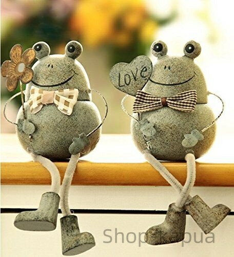 【送料無料】置物 カエル レトロ 蝶ネクタイ ペアセット