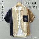 【送料無料】涼しい 春服 夏服 3XL 2XL XL L M 父の日 薄手 紳士 チュニック ボタンダウンシャツ オシャレ おしゃれ ワイドシャツ 綿混
