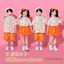【送料無料】演出衣装 合唱衣装 ダンス衣装 セットアップ 小学生 幼稚園 チアリーダー 運動会 発表会 クラス衣装 団体服 男女兼用 半袖シャツ