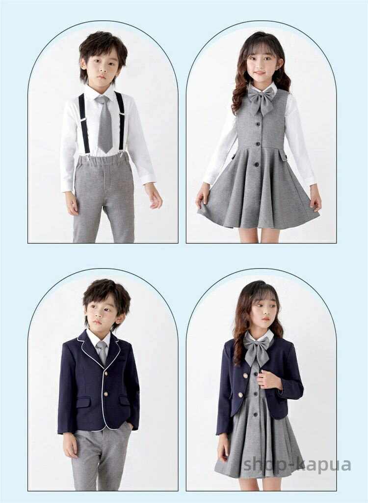【送料無料】スーツ 女の子 紺色 フォーマル 入学式 キッズ ネービー ブレザー ジャケット コート グレー ズボン ボレロ 灰色 スカート ネク