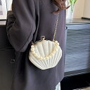 【送料無料】斜めかけバッグ レディース おしゃれ ポシェット 小さめ 貝の殻 可愛い 上品 ショルダーバッグ チェーン付き きれいめ 肩掛けバッグ チェーン付き...