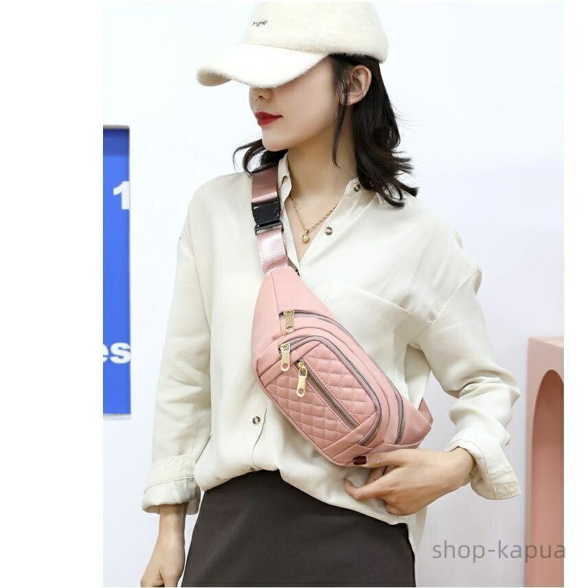 【送料無料】ボディバッグ ウエストポーチ レディース 女性 鞄 カバン 軽量 大容量 収納力 ポケット多数 ファスナー 斜めがけ ショルダーバッグ ヒップバッグ