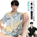 【送料無料】パジャマ メンズ 半袖 短パンツ ハーフパンツ ズボン 夏 夏用 春夏 薄手 薄地 涼しい ルームウェア 上下セット 無地 おしゃれ 襟付き 男性 紳士 部屋着 シンプル 父の日 誕生日 ギフト プレゼント