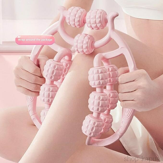 ショップカプアの【送料無料】マッサージローラー 筋膜ローラー マッサージ ローラー ふくらはぎ 足 挟む式 ツボ押し 筋膜リリース 筋膜 全身 ローラー ボディローラー 太もも 前腕 肘 手 腕 足痩せ マッサージツール 脚 脹脛 お尻 首 お風呂 プレゼント ギフト お洒落｜アングル2