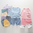 【送料無料】パジャマ キッズ 半袖 七分袖 親子ペア ルームウェア 上下セット ジュニア 女の子 男の子 子供服 Tシャツ ショートパンツ ベビー服 セットアッ...