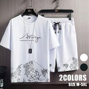 【送料無料】メンズ 2点セット 半袖Tシャツ ハーフパンツ ショートパンツ Tシャツショーツセット スポーツ 短パン 半パン トレーニング 上下 ルームウェア スポーツウェア 男性 半袖 涼しい おしゃれ 薄手 夏 夏物 夏服 ゆったり ブラック ホワイト M/L/XL/2XL/3XL/4XL/5XL