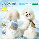 【送料無料】中型犬 涼感 犬服 春 夏 クールウェア 猫 犬 接触冷感 UVケア ドッグウエア キャットウエア 暑さ対策 ひんやり 肌着 着脱簡単 ペット服