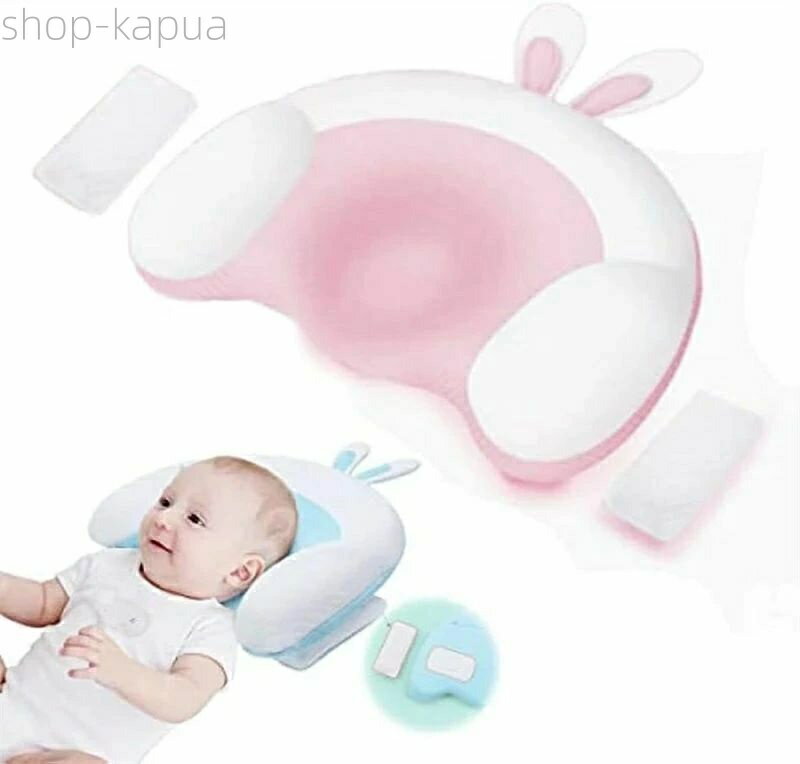 80D高密度メモリーフォーム、柔らかく変形しにくい、0.5cmの加圧高さ、新生のベビーも使用できる！低反発効果抜群、本格的なストレスフリーを実現します。 有機綿生地の通気性のあるシーケンシャル3Dエアグリッド構造により、夏は涼しい空気を、冬は暖かい空気を保つことができます。 赤ちゃんの頭をサポートし、フラットヘッド症候群を防ぐための快適な機能デザイン。 両面にオーガニックコットンを使用しており、追加で使用できます。 だから赤ちゃんは両側で眠ることができます！ かわいいうさ耳デザインベビー枕-寝るときに好きな動物になります。このかわいい枕は、着替えるなど、さまざまな用途に使用できます。 おむつ中、ゆりかごの中、マット遊び、授乳中。 洗濯について、 手洗い（低温または30度以下の温水）をお勧めします。洗濯機洗い：やさしい洗濯機洗い。 お湯は使用しないでください。