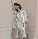 【送料無料】シンプル おしゃれ かわいい 大人用 ショートパンツ Tシャツ 半袖 部屋着 上下セット ルームウェア レディース