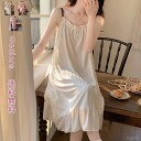 【送料無料】大きいサイズ 楽ちん 部屋着 夏 ワンピース ロングネグリジェ キャミソール ルームウェア ワンピース パジャマ