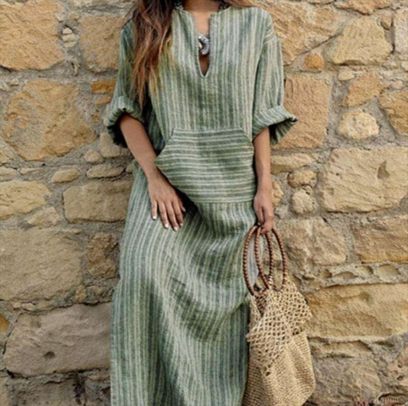 【送料無料】シンプル きれいめ 大人可愛い かわいい Vネック 七分袖 7分袖 袖あり マキシ丈 マキシ ロング丈 ロング フレアワンピース