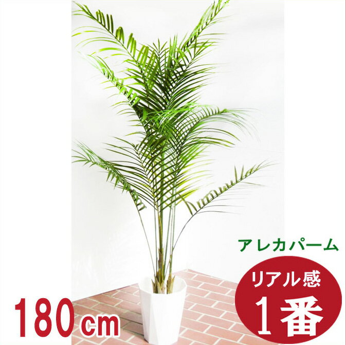 観葉植物 造花 大型 人工観葉植物 消臭・抗菌 UDD触媒 ラグジュアリ-アレカパーム 全高 180cm [特定送料] フェイクグリーン 11月下旬入荷予定❕【RCP】