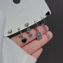 マルチ 揺れる フープピアス6個セット