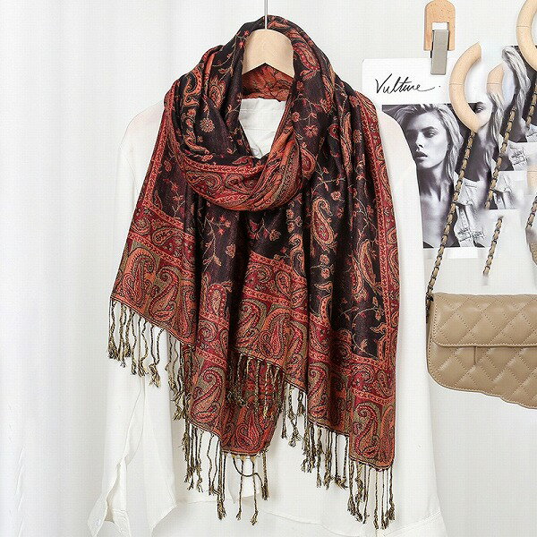 ストール スカーフ タッセル フリンジ 襟巻き 秋冬 保温 レディース小物