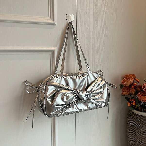 ショルダーバッグ ハンドバッグ ナイロンバッグ リボン かばん