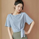 トップス Tシャツ 速乾 トレーニングウェア スポーツウェア ヨガウェア レディース(4)