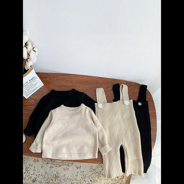 子供服 キッズ トップス セーター ニット サロペットパンツ オーバーオール