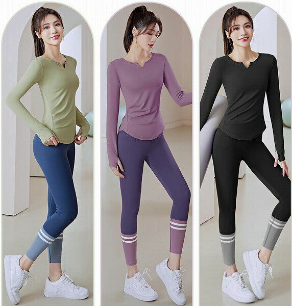 トップス シャツ ロンT フィットネス スポーツ 運動 ヨガ レディース