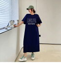 大きいサイズ春夏新作 韓国 レディース ファッション プリント Tシャツ ワンピースLL-4L
