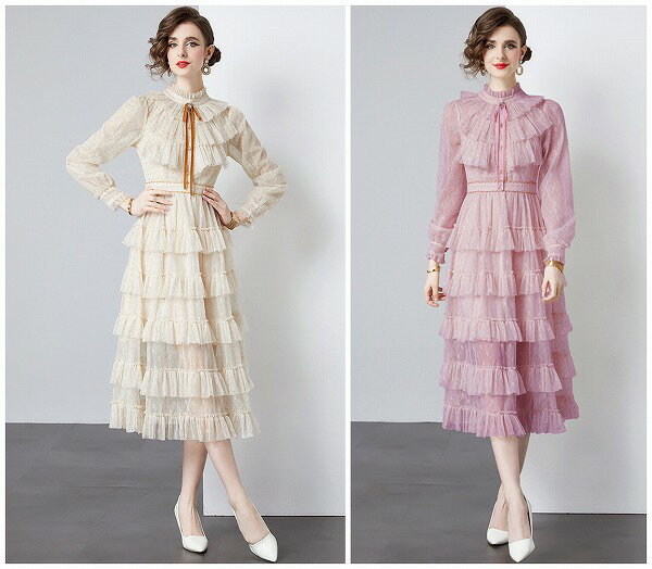 オシャレチュールレース切替ワンピースレディース 二次会 新作