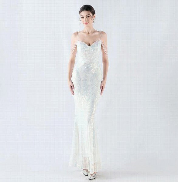 33012#ブライズメイド/花嫁/プリンセスドレス/パーティードレス/ウエディング/結婚式 イブニングドレス