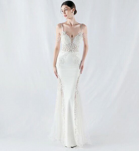 33021#ブライズメイド/花嫁/プリンセスドレス/パーティードレス/ウエディング/結婚式 イブニングドレス