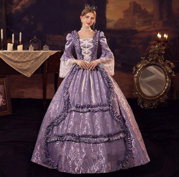 レディースドレス 誕生日 舞台ドレス レディースのお茶会の公演服 誕生日のドレス ヨーロッパ宮廷の公..