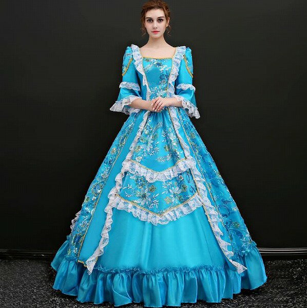 レディースドレス 誕生日 舞台ドレス レディースのお茶会の公演服 誕生日のドレス ヨーロッパ宮廷の公..