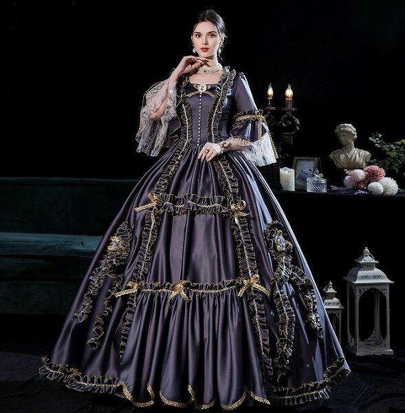 レディースドレス 誕生日 舞台ドレス レディースのお茶会の公演服 誕生日のドレス ヨーロッパ宮廷の公..