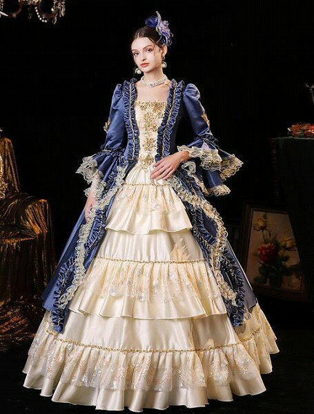 レディースドレス 誕生日 舞台ドレス レディースのお茶会の公演服 誕生日のドレス ヨーロッパ宮廷の公..